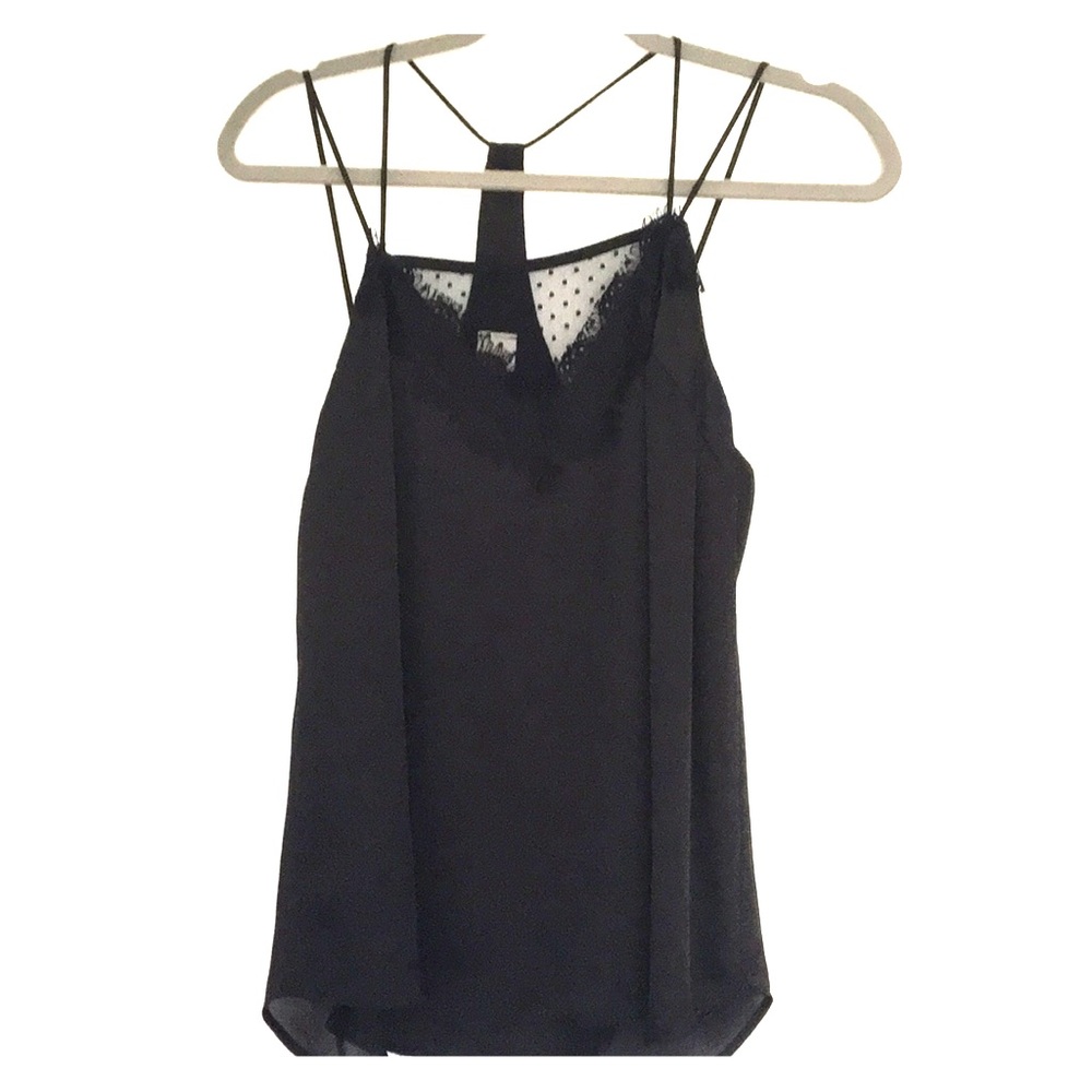 Silky and Lacy black strappy tank S